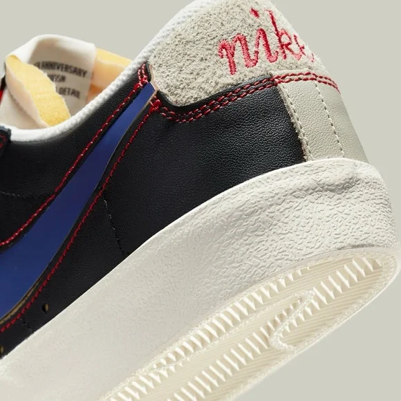 Nike Blazer Low ‘77 Black Natural Removable Swoosh Sneaker